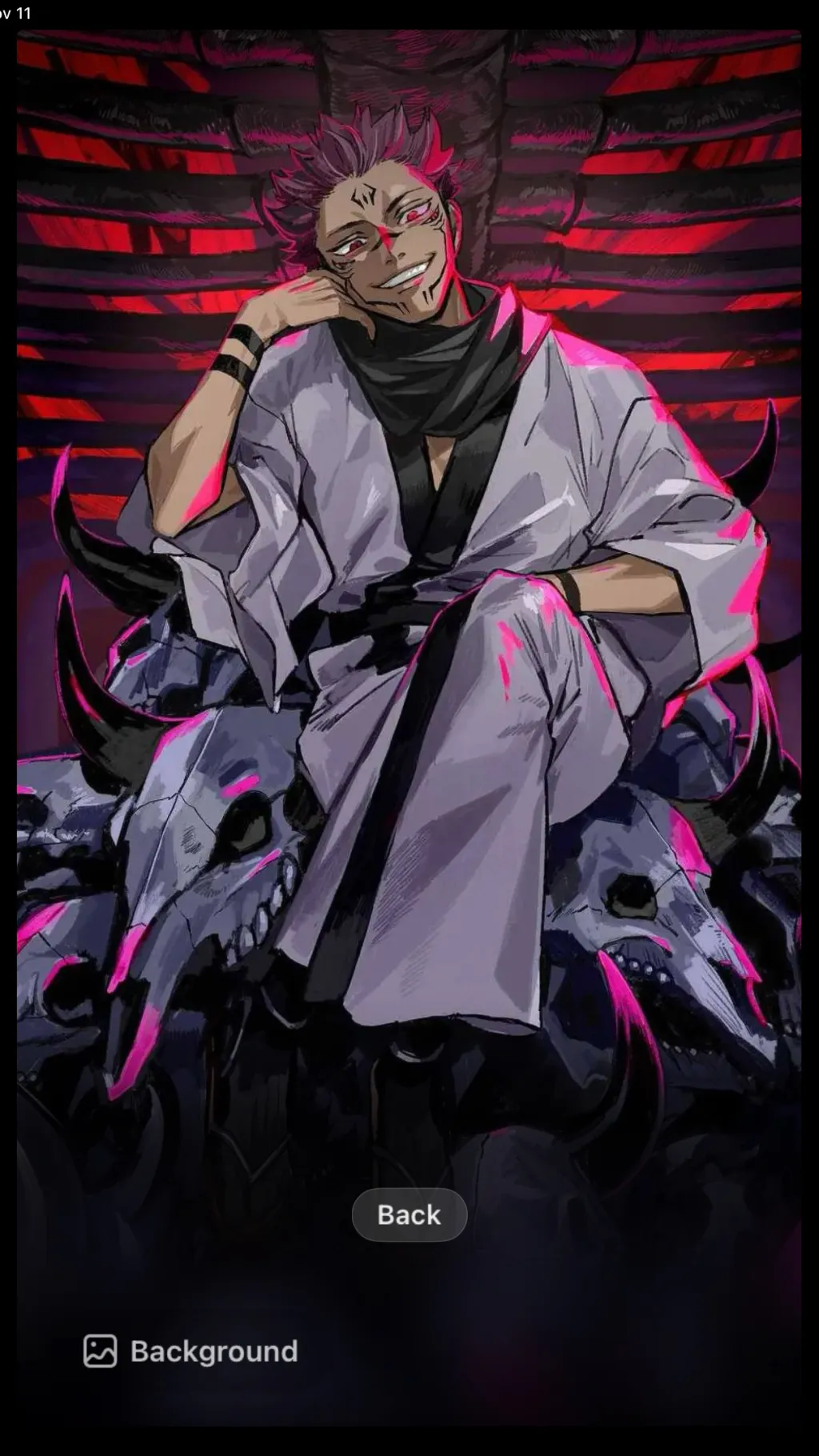 ai character: Sukuna background