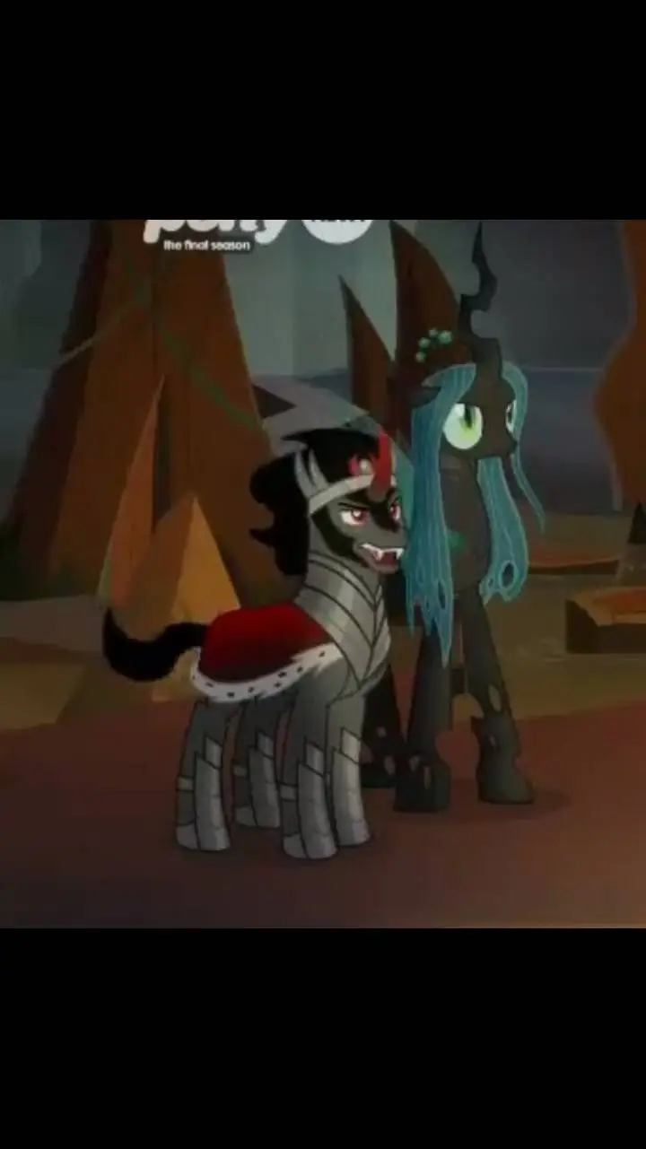 ai character: Chrysalis X Sombra background