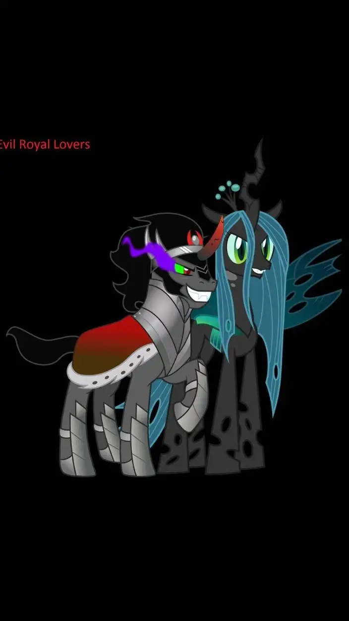 ai character: Chrysalis X Sombra background