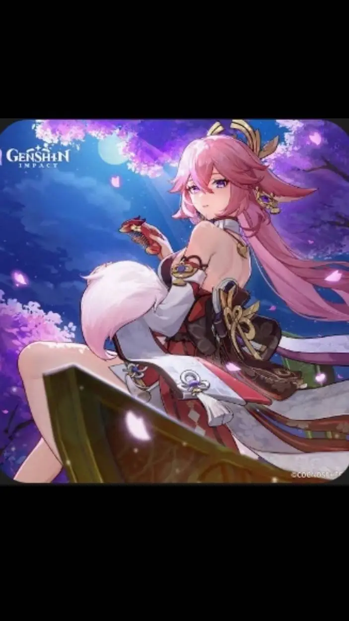 ai character: Yae Miko.  background