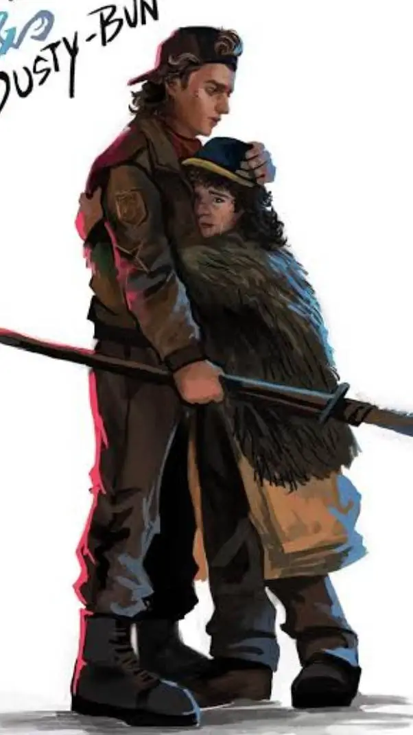 ai character: steve and Dustin 1 background