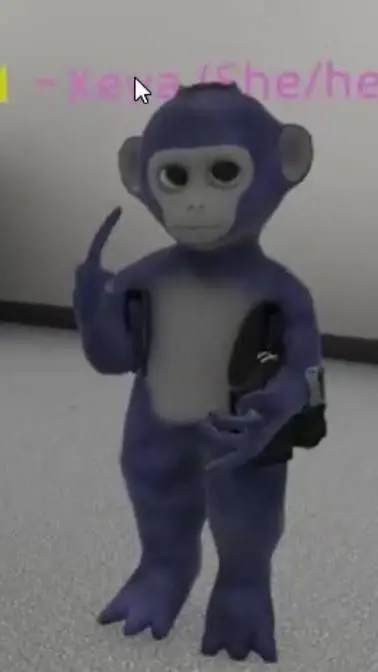 ai character: blue berry monkey  background