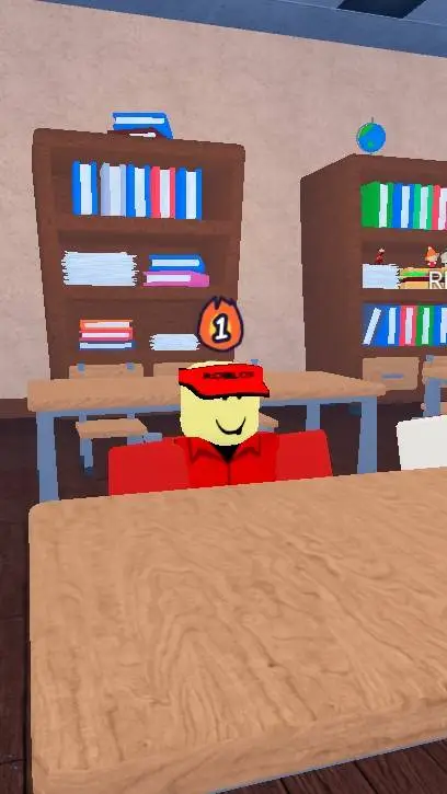 ai character: Elliot in school background