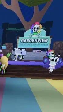 ai character: dandys world?..... background