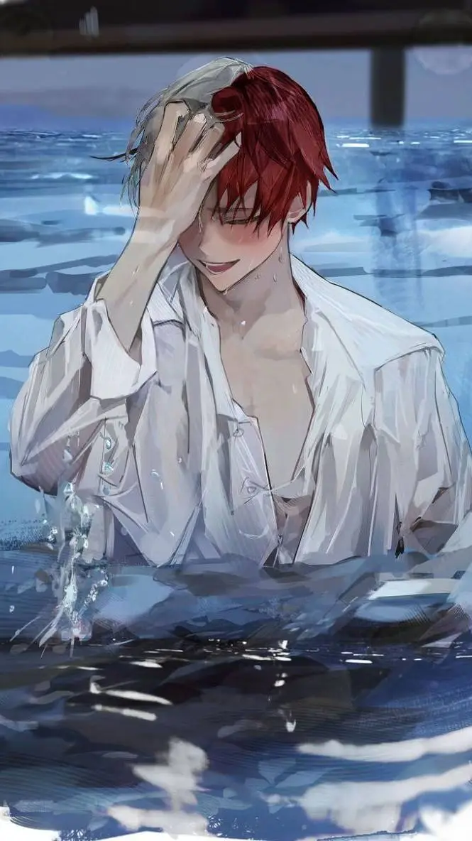 ai character: todoroki shoto❤️🤍 background