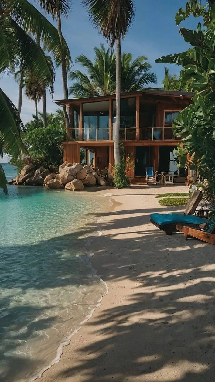 ai character: Beach friends background