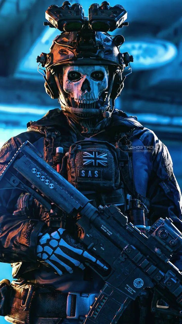 ai character: 💀•|Ghost Cod|•💀 background