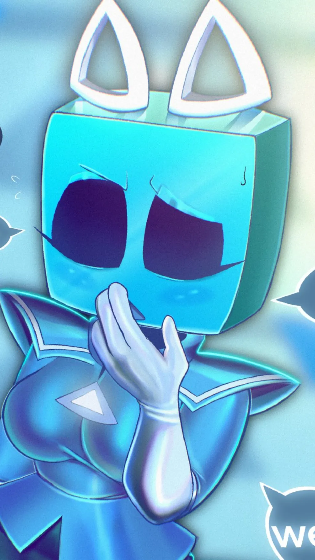 ai character: Freaky cube background