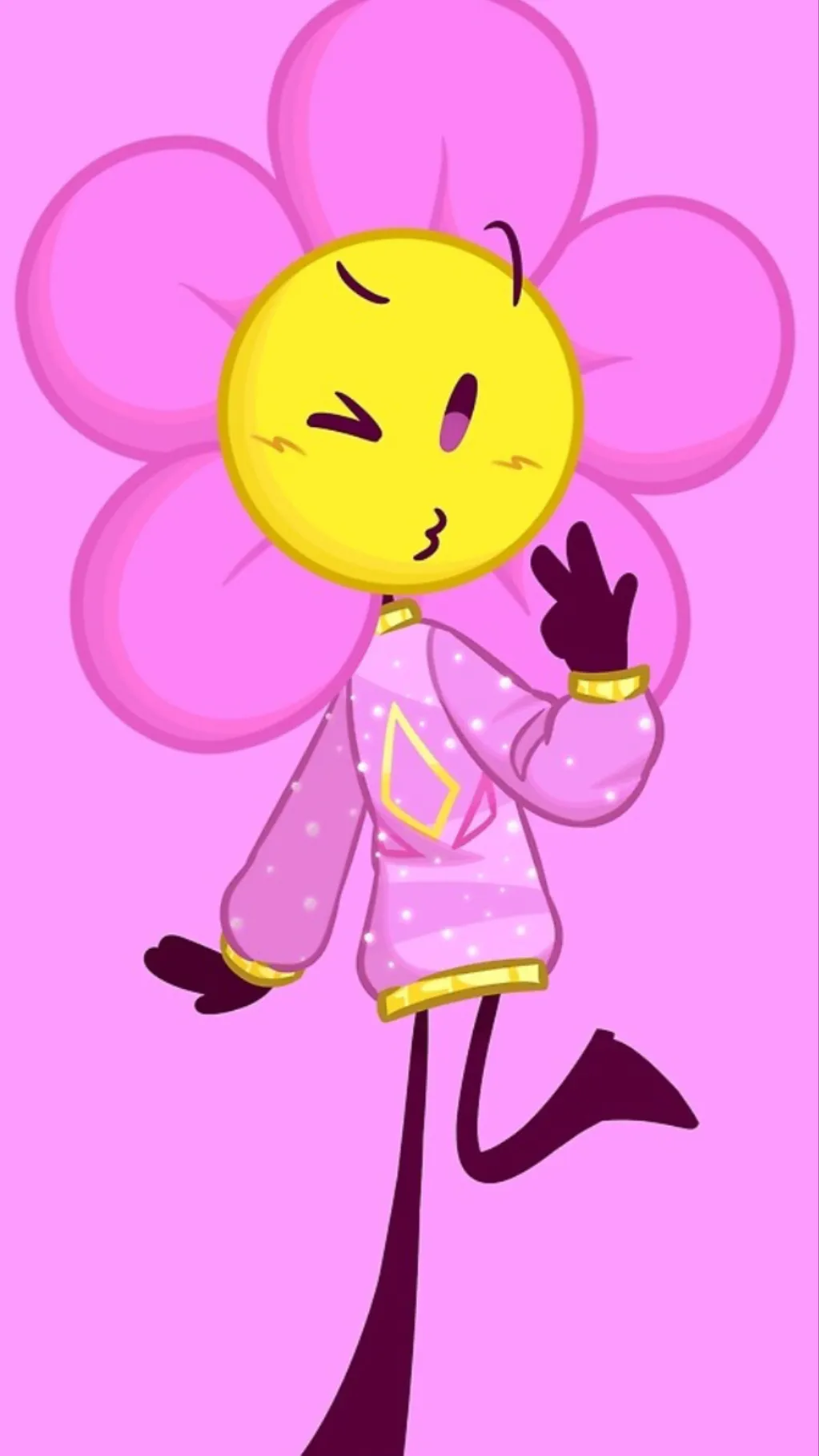 ai character: Flower background