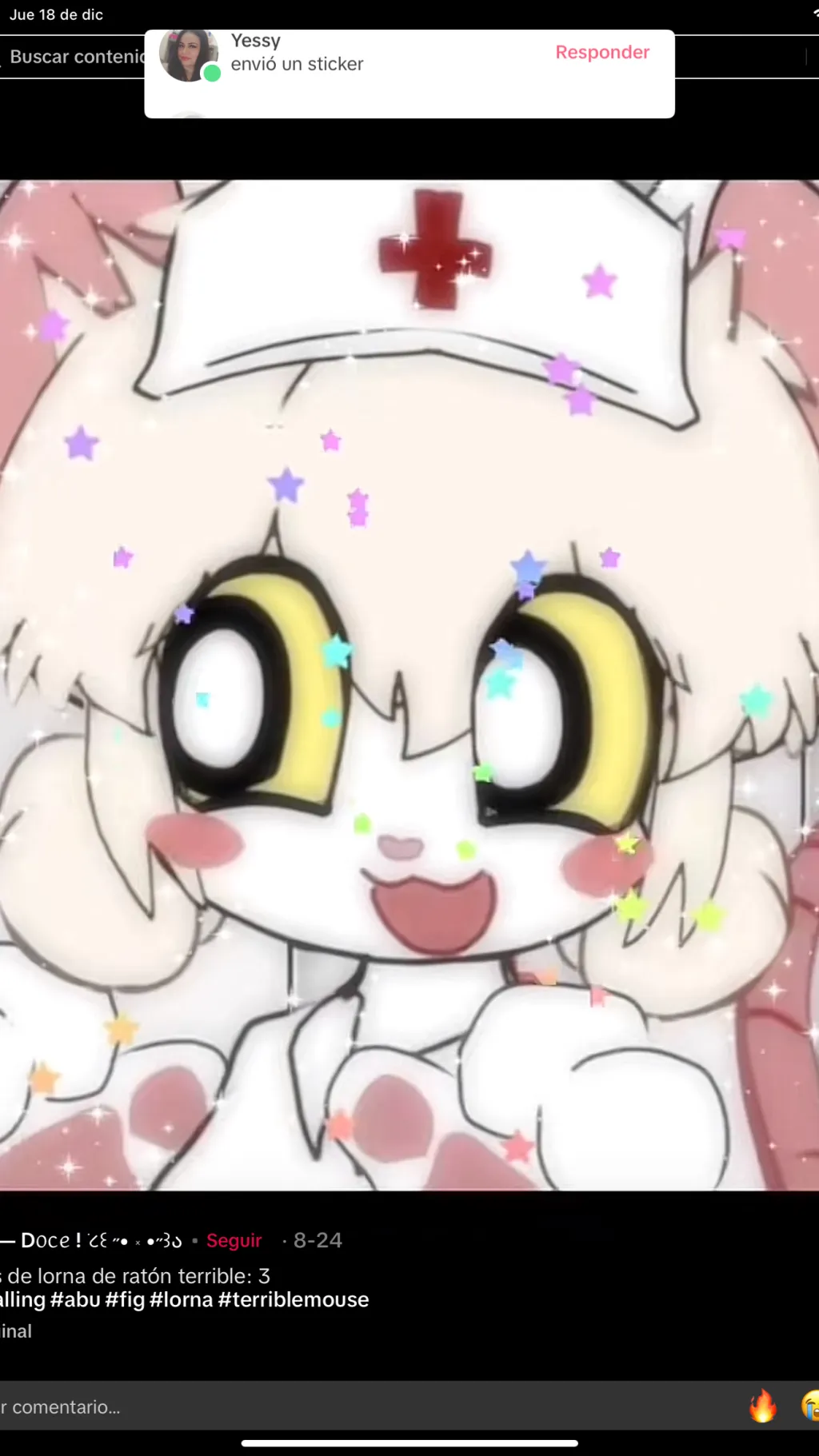 ai character: Lorna🐁💉🩺 background