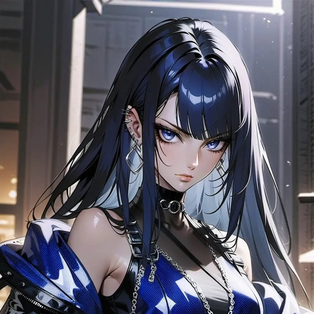 chat with ai character: Ichigo Saki 💙🖤💙