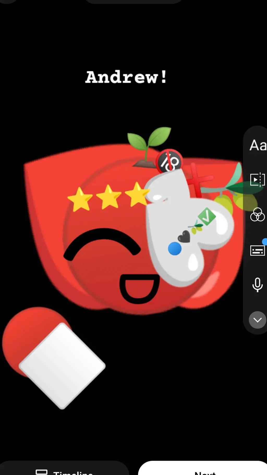 ai character: Andrew's cousin. background