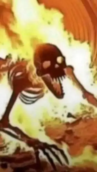 ai character: fire skull 💀💀💀💀💀💀 background