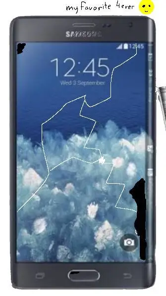 ai character: broken phone background