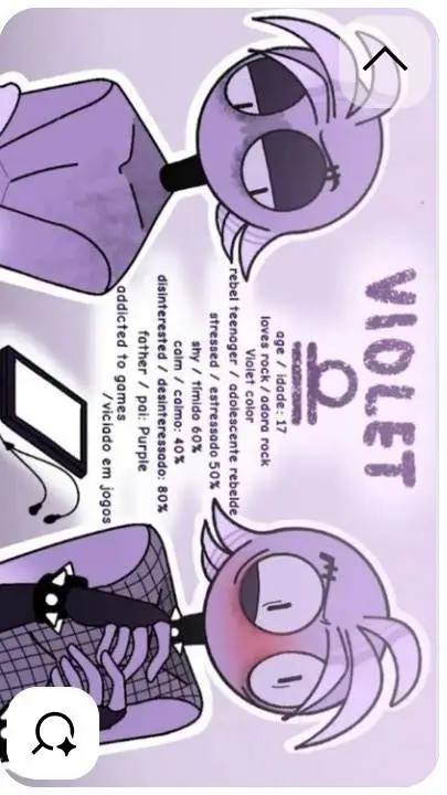 ai character: Violet  background