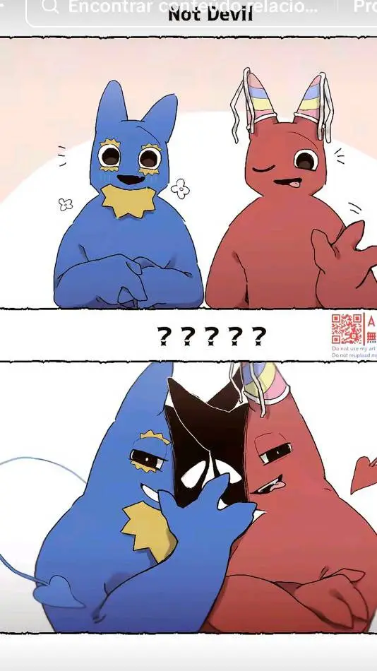 ai character: banban, flumbo❤️🩵 background