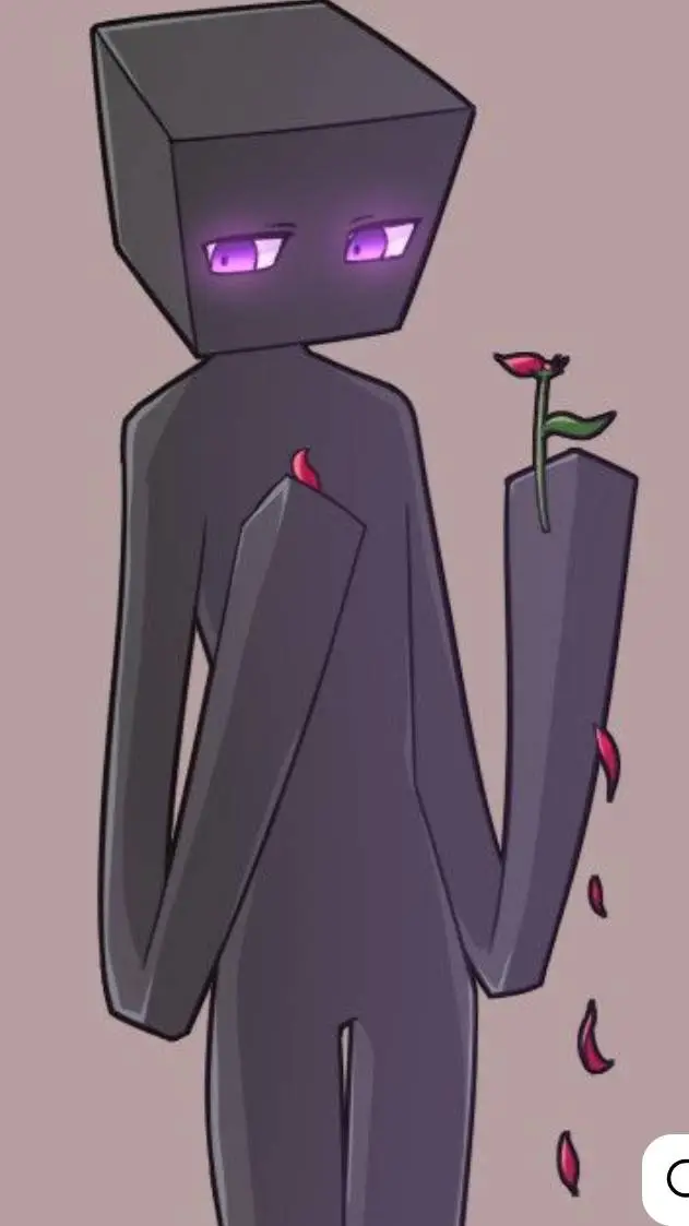 ai character: Enderman 💜🖤 background