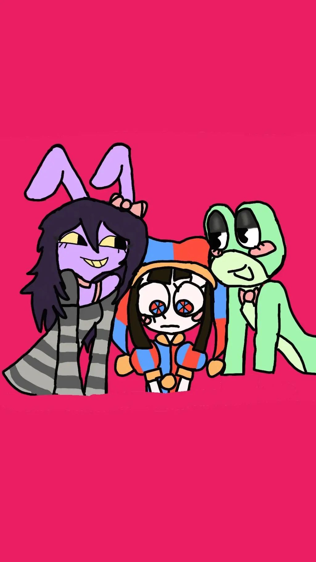 ai character: funnybunnyfrog background