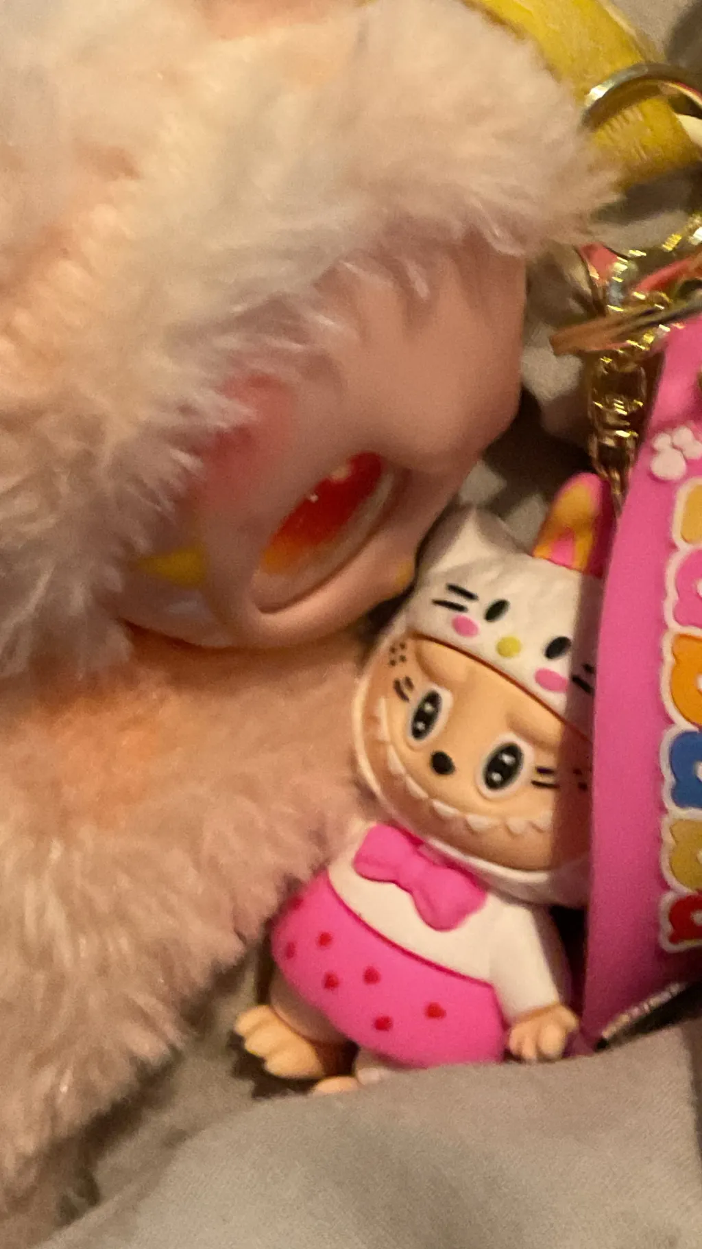 ai character: Labubu farts background