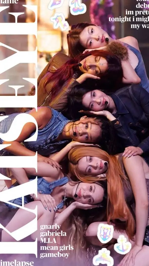 ai character: Katseye  background