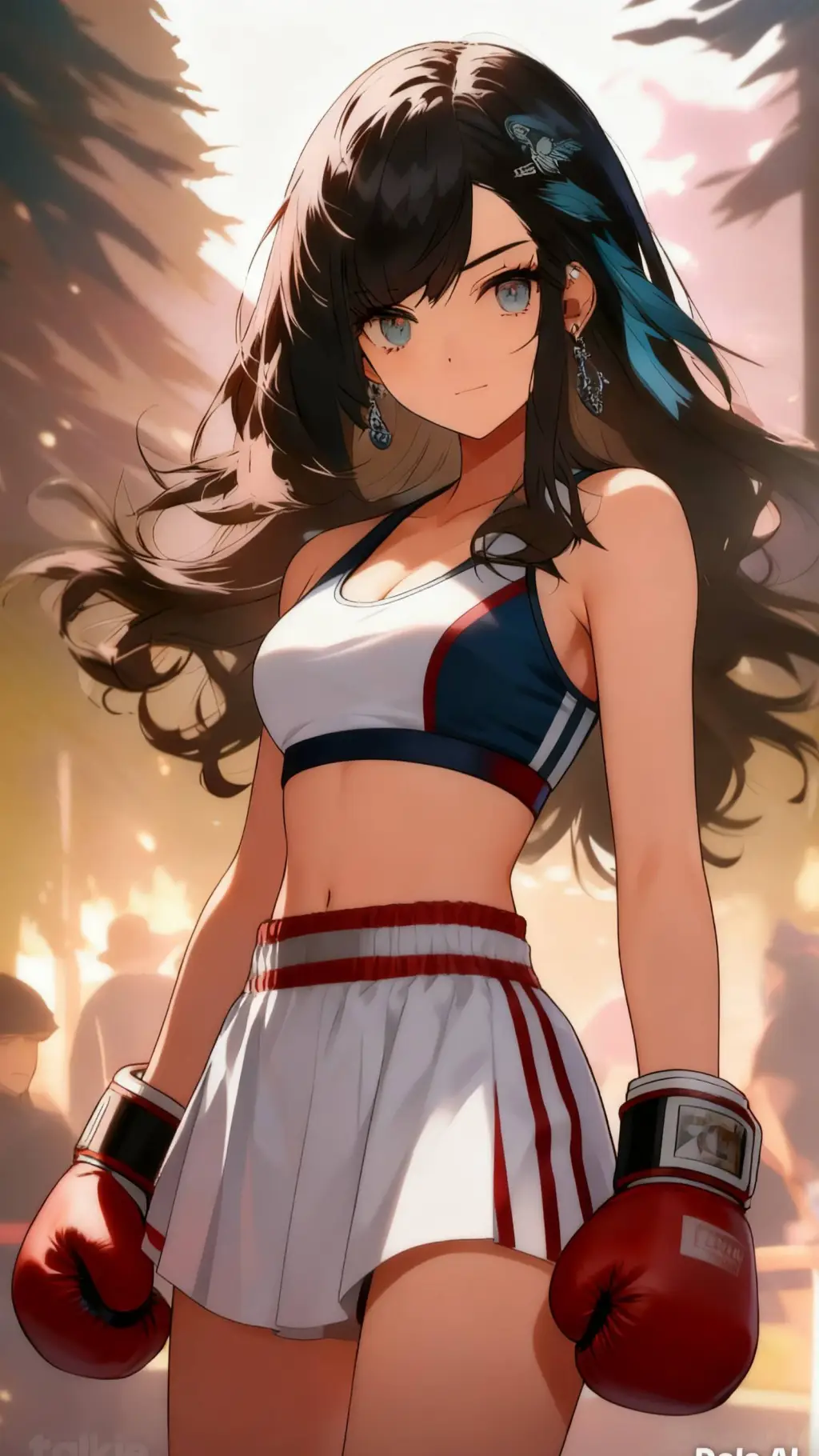 ai character: Azuris boxeadora background