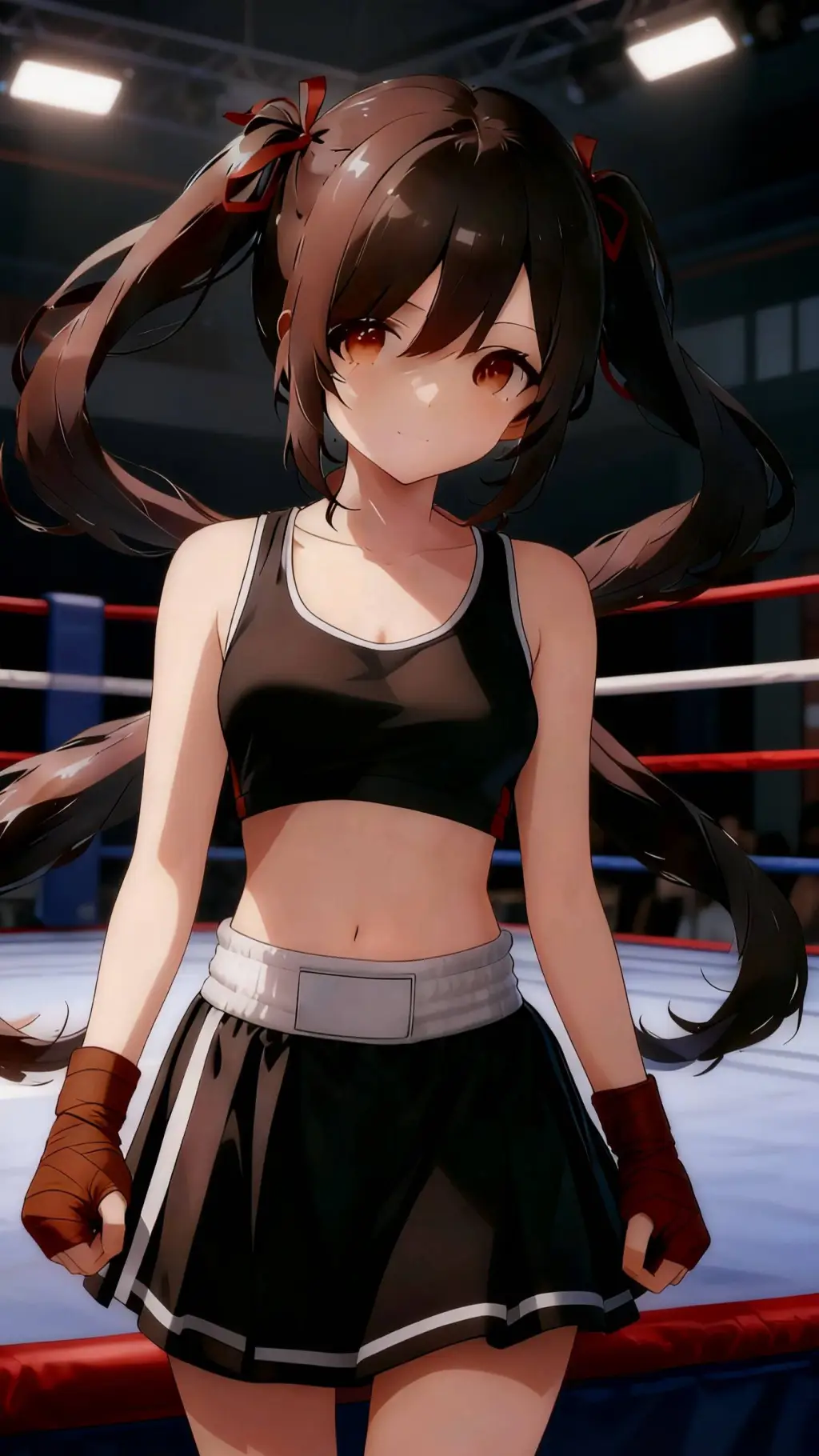 ai character: Terra boxeadora  background