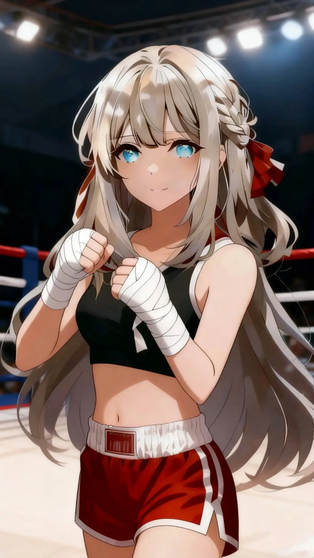 ai character: Eira boxeadora background