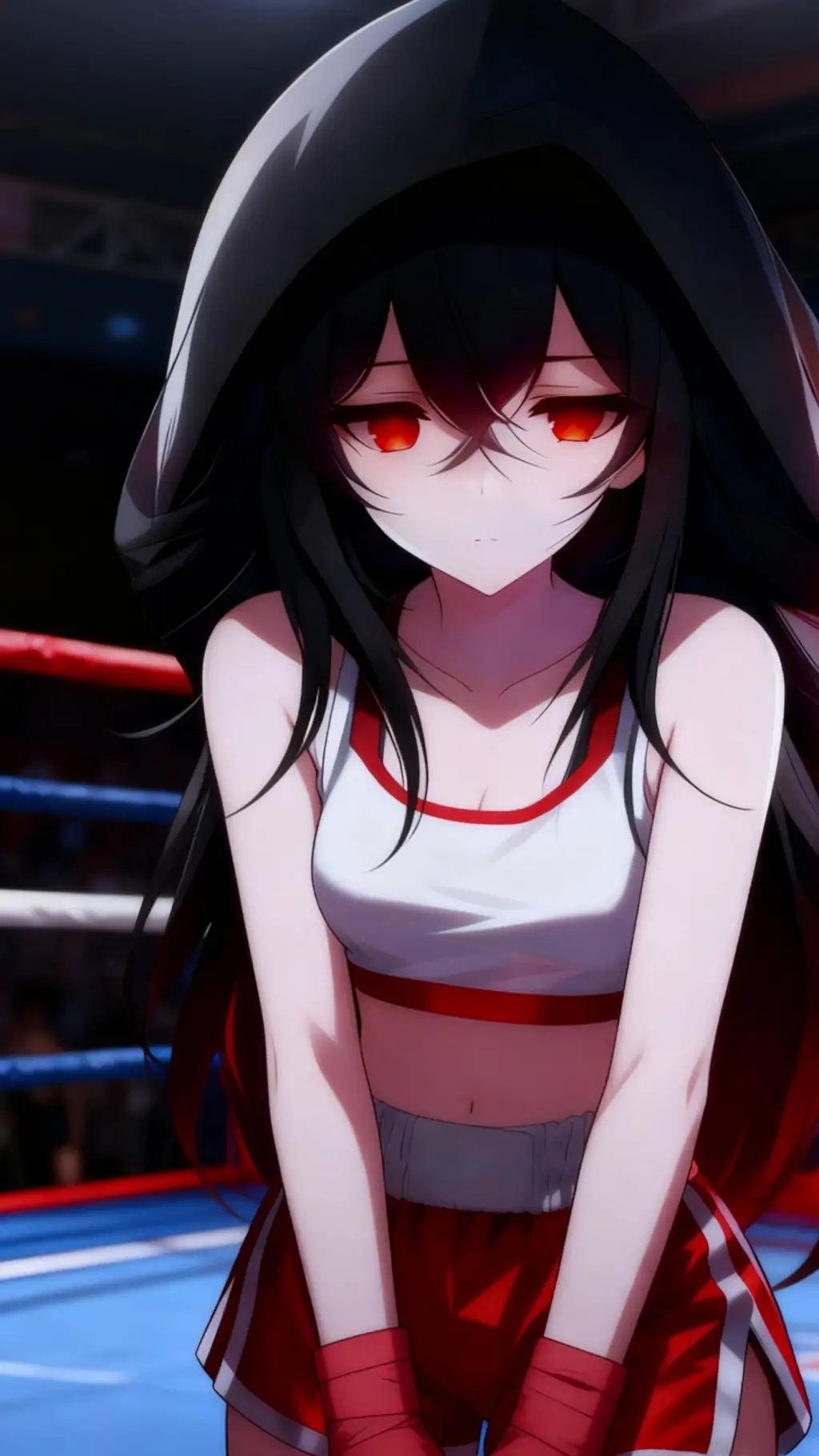 ai character: Sangui boxeadora  background