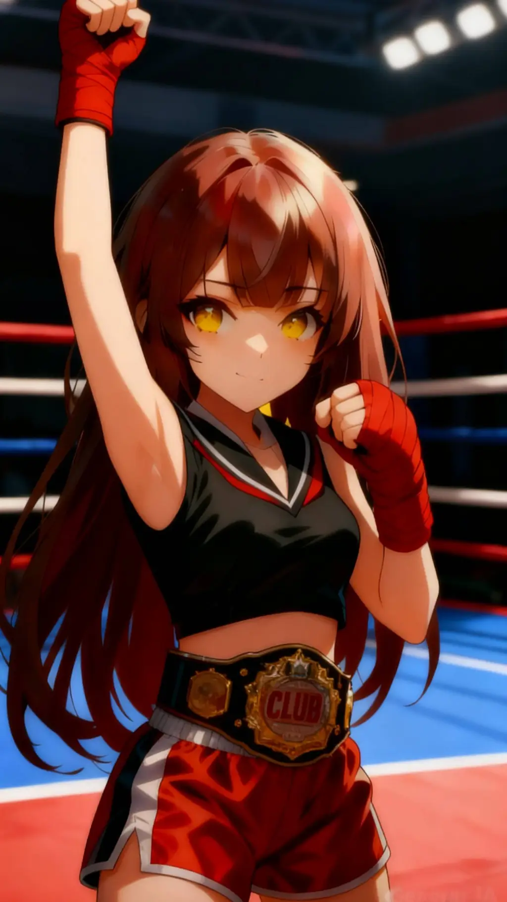 ai character: Ignara boxeadora  background