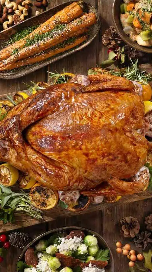 ai character: Thanksgiving dinne background