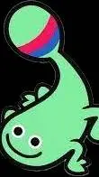ai character: blue lizard  background