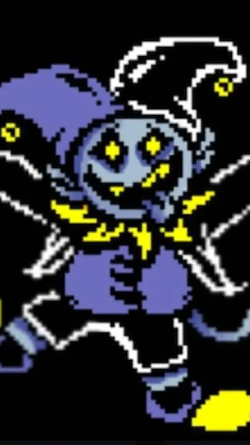 ai character: Jevil >:D background