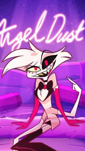 ai character: Angel dust💕🕷️🕸️ background