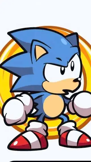 ai character: classic Sonic  background