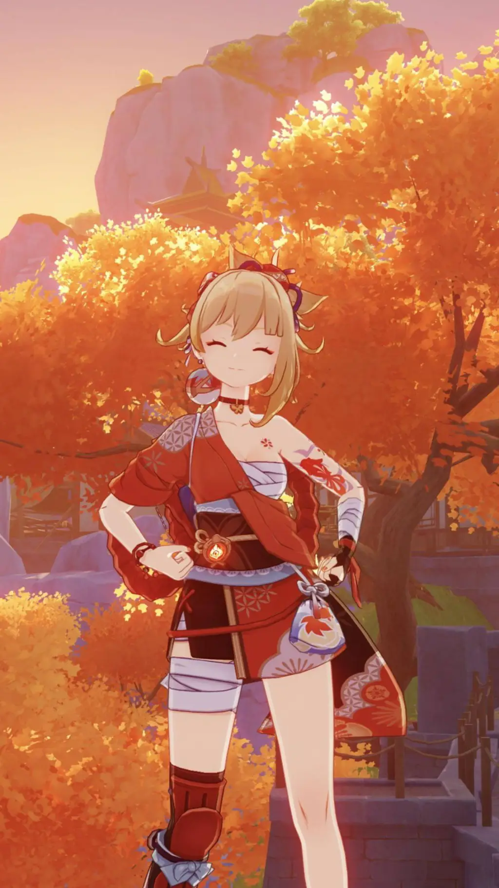 ai character: Yoimiya background
