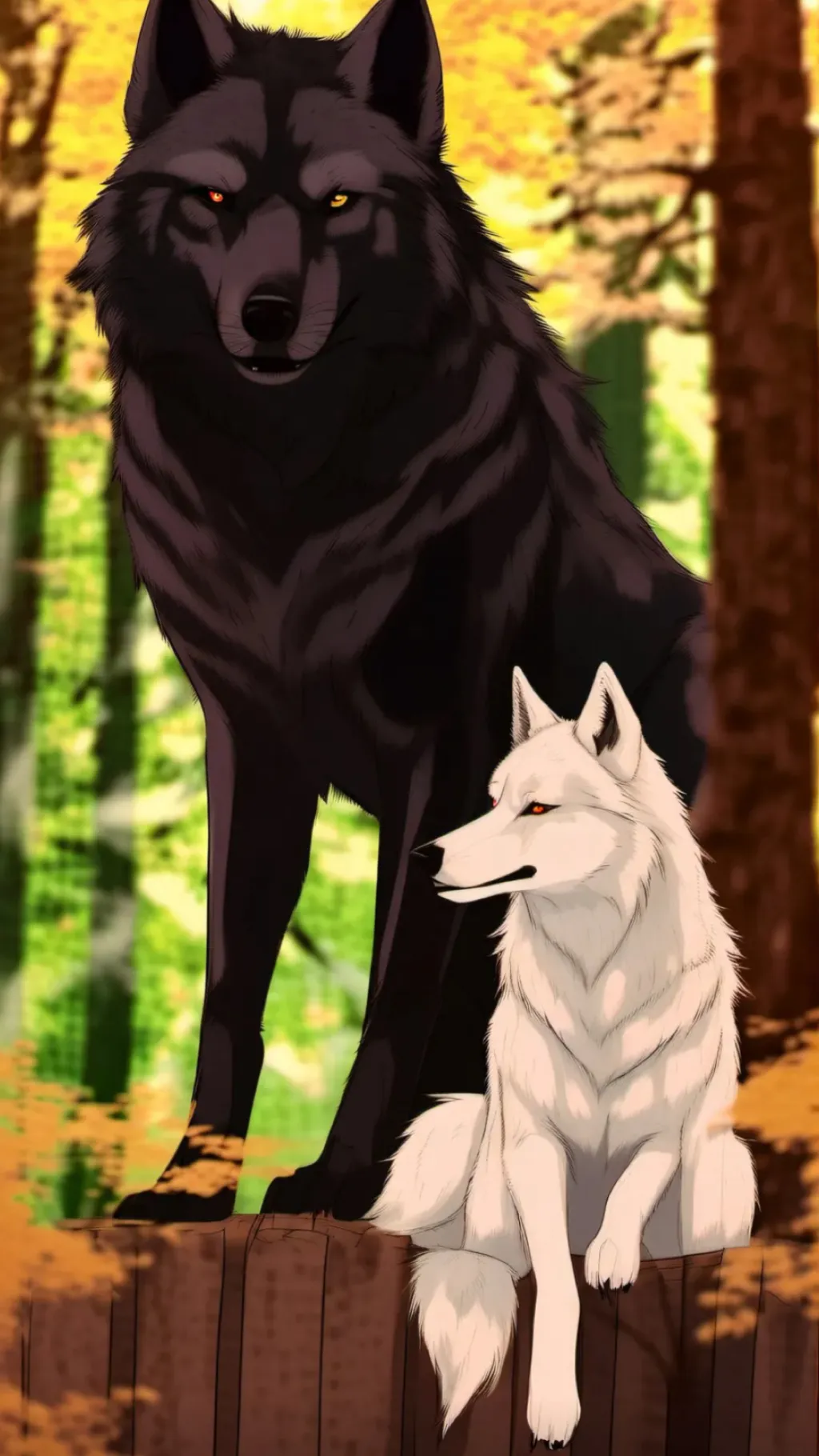 ai character: Shady~🐺🌙🌑 background
