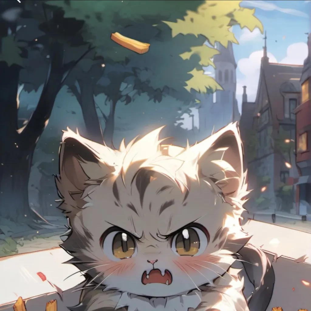 chat with ai character: French fry kitten