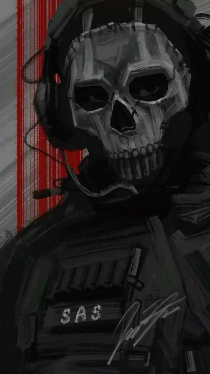 ai character: Ghost  background