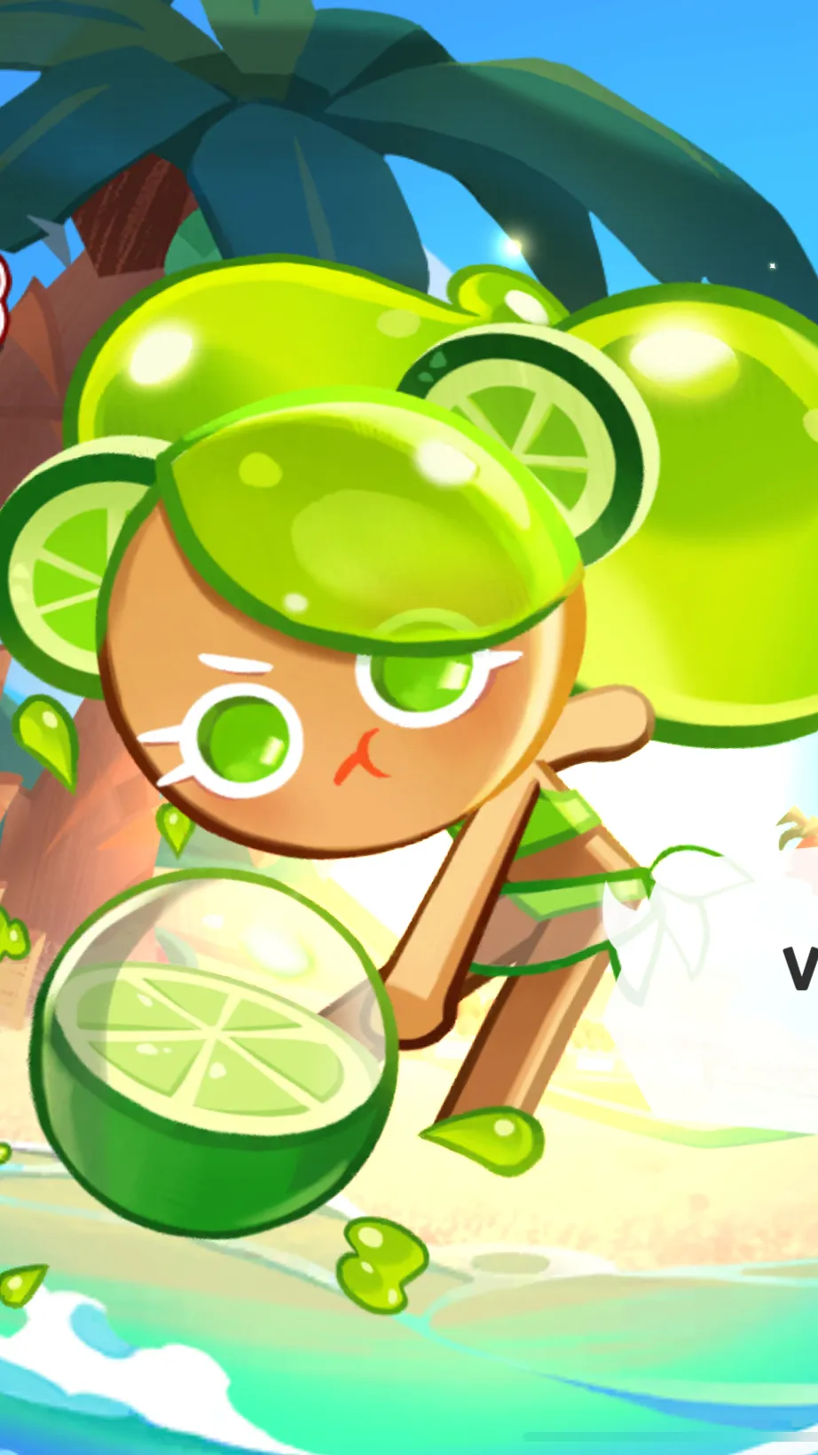 ai character: Lime cookie background