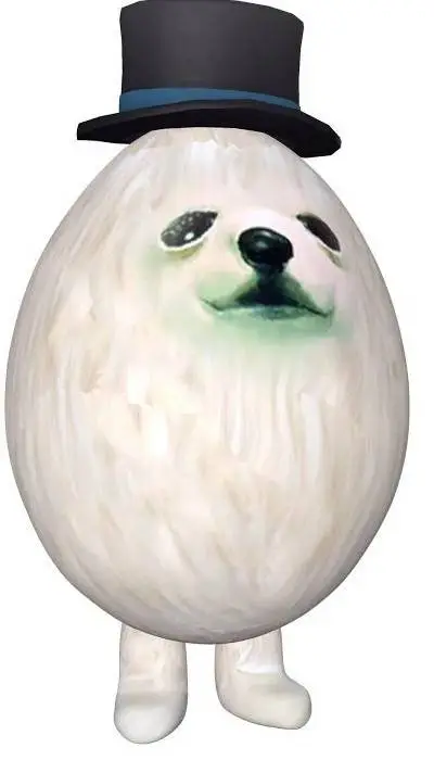 ai character: eggdog background