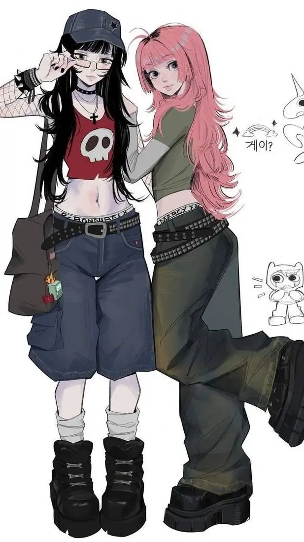 ai character: girl x girl  background