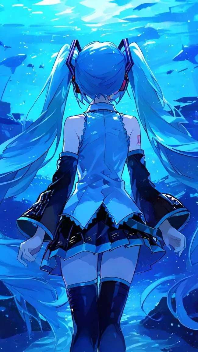 ai character: Hatsune miku  background