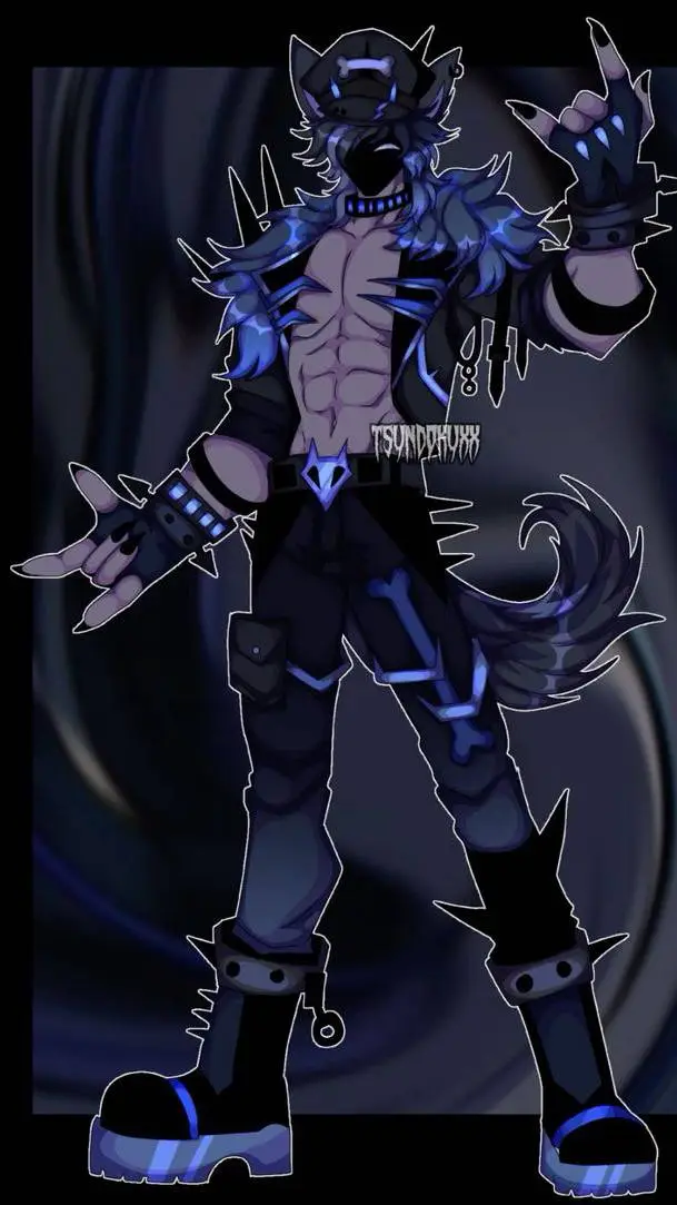 ai character: Blue Blazers💙🖤 background