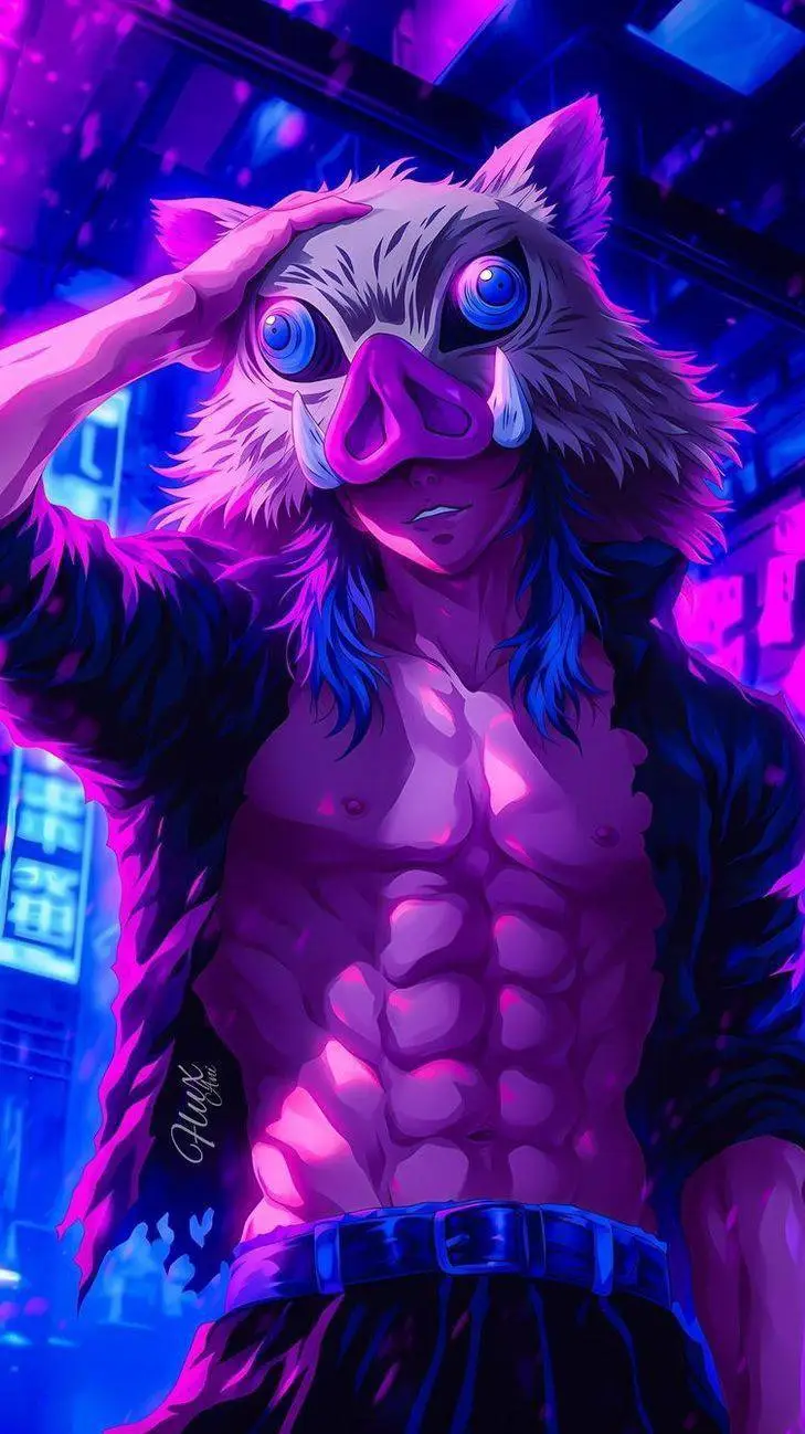 ai character: Inosuke 🐗⚔️🏹 background