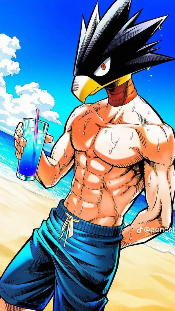 ai character: Tokoyami💪🖤🏖️ background