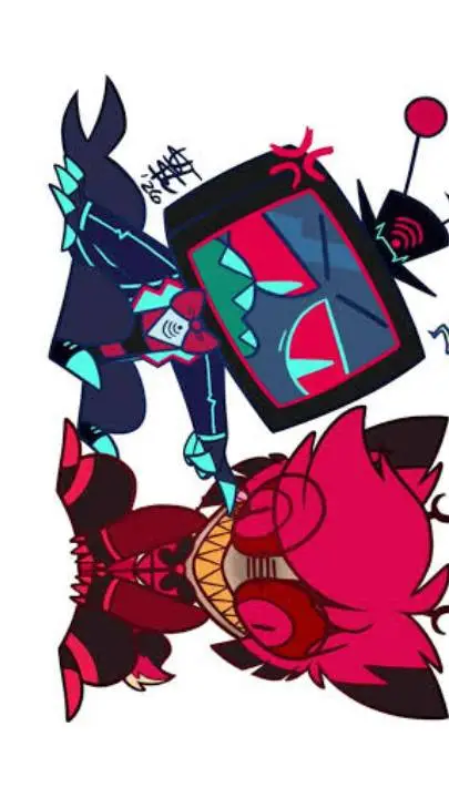 ai character: vox X Alastor doll background