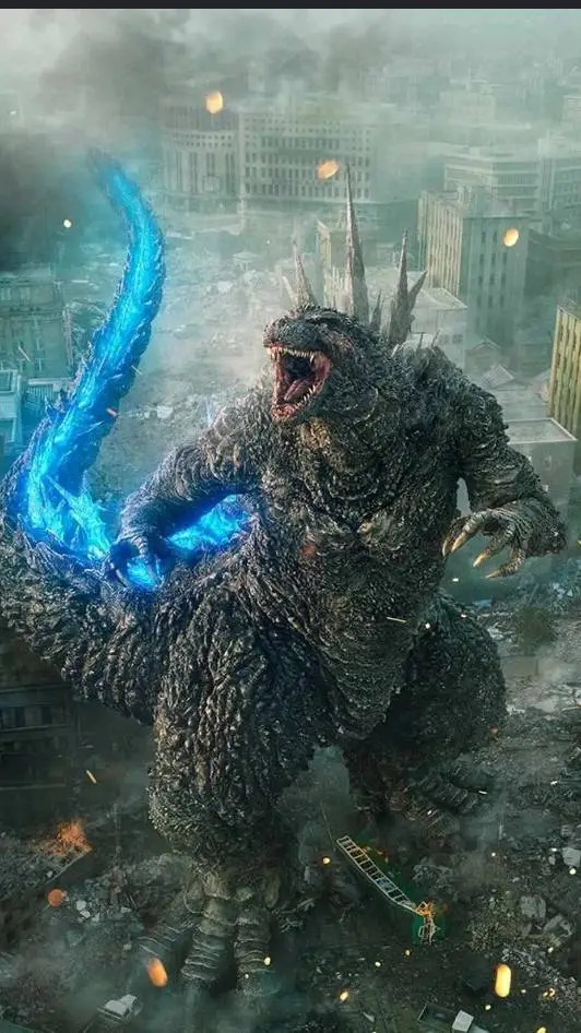 ai character: Godzilla attack!  background