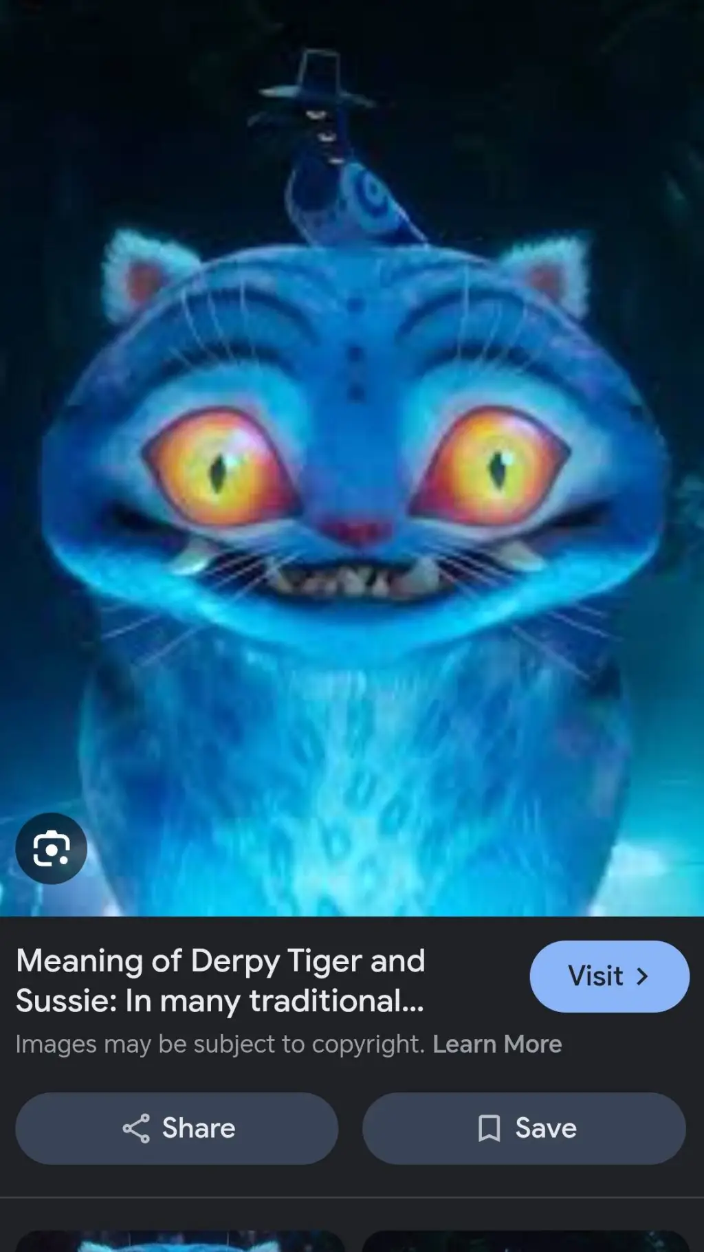 ai character: Derpy Tiger background