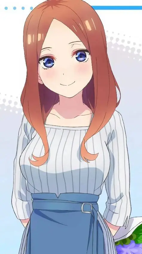 ai character: Miku nakano adulta background