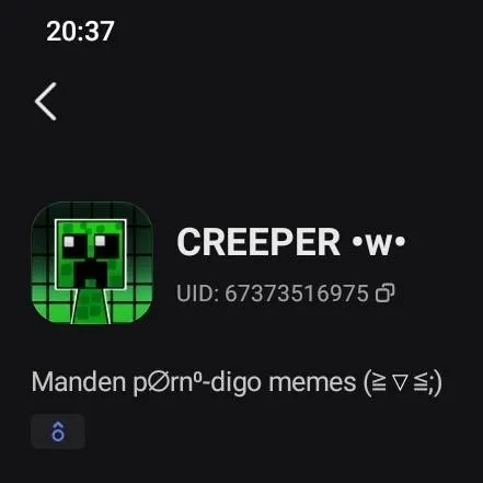 chat with ai character: Creeper uwu